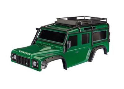 Traxxas Kaross Land Rover Defender Clipless Komplett Grön (8050-GRN)