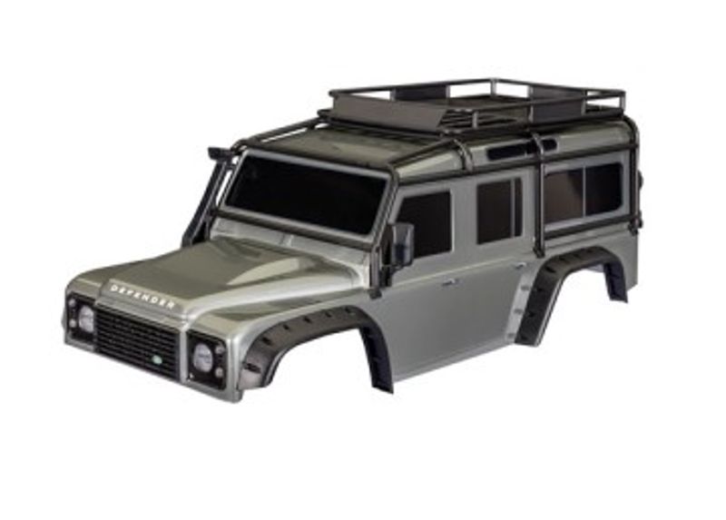 Traxxas Kaross Land Rover Defender Clipless Komplett Silver (8050-SLVR)