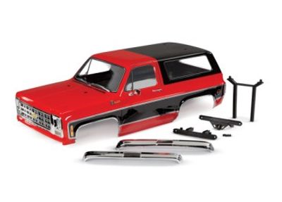 Traxxas Kaross Chevy Blazer '79 Röd Komplett Clipless (8126-RED)