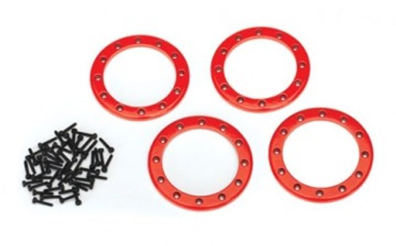 Traxxas Beadlock Ringar 2.2" Alu Röd (4) (8168R)