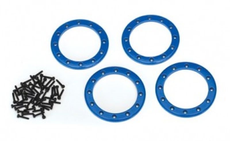 Traxxas Beadlock Ringar 2.2" Alu Blå (4) (8168X)
