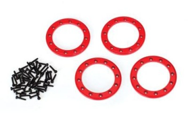 Traxxas Beadlock Ringar 1.9" Alu Röd (4) (8169R)