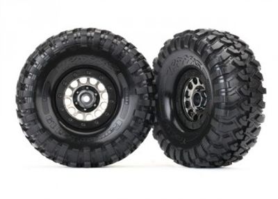Traxxas Däck & Fälg Canyon Trail/Method 105 Svart Krom 1.9" (2) (8174)