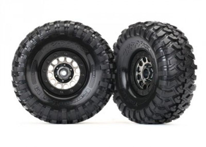 Traxxas Däck & Fälg Canyon Trail/Method 105 Svart Krom 1.9" (2) (8174)