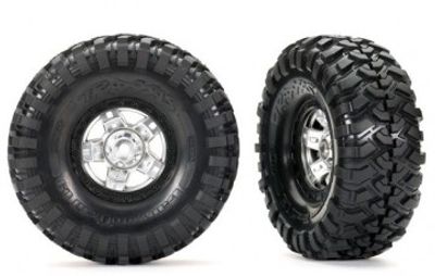 Traxxas Däck & Fälg Canyon Trail/TRX-4 Matt Krom 1.9" (2) (8179X)