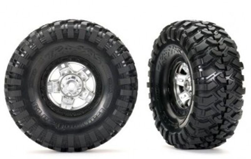 Traxxas Däck & Fälg Canyon Trail/TRX-4 Matt Krom 1.9" (2) (8179X)