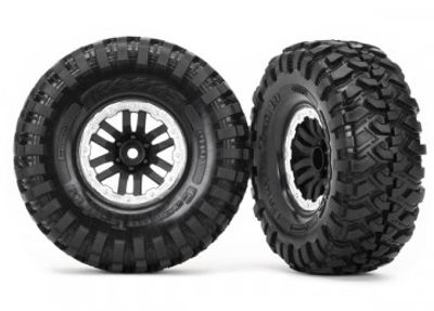 Traxxas Däck & Fälg Canyon Trail/TRX-4 Svart-Krom 1.9" (2) (8272X)