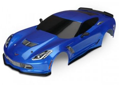 Traxxas Kaross Chevrolet Corvette Z06 Blå Målad (8386X)