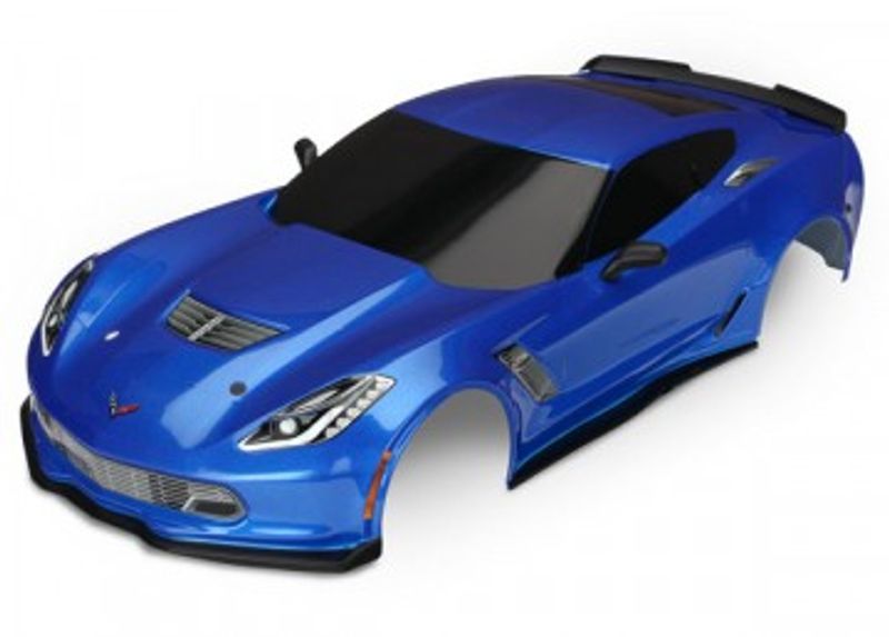 Traxxas Kaross Chevrolet Corvette Z06 Blå Målad (8386X)