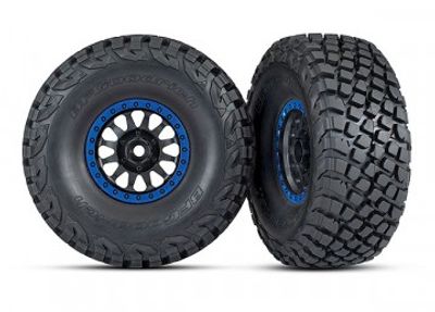 Traxxas Däck & Fälg Baja KR3/Method Race Svart-Blå (2)  UDR (8474X)