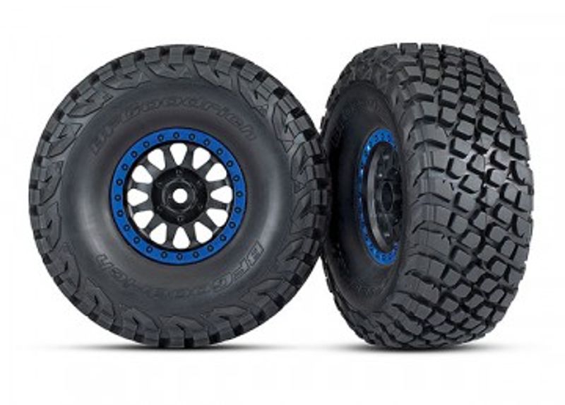 Traxxas Däck & Fälg Baja KR3/Method Race Svart-Blå (2)  UDR (8474X)