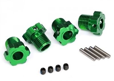 Traxxas Fälgnav 17mm Grön (4) (8654G)