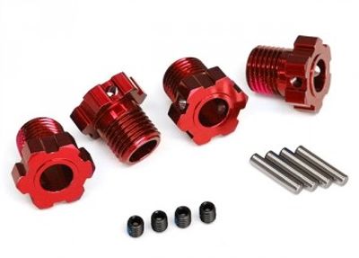 Traxxas Fälgnav 17mm Röd (4) (8654R)