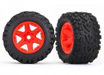 Traxxas Däck & Fälg Talon EXT/Carbide Orange 3.8" (2) (8672A)