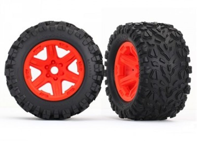 Traxxas Däck & Fälg Talon EXT/Carbide Orange 3.8" (2) (8672A)