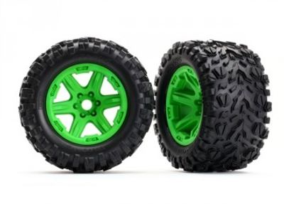 Traxxas Däck & Fälg Talon EXT/Carbide Grön 3.8" (2) (8672G)