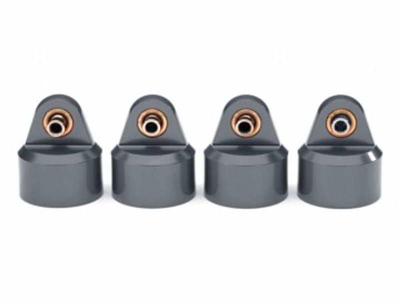 Traxxas Stötdämparlock Alu Grå GT-Maxx (4) (8964-GRAY)
