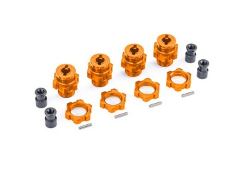 Traxxas Hjulnav & Mutter 17mm Alu Orange (4) Jato 4x4 (9086-ORNG)