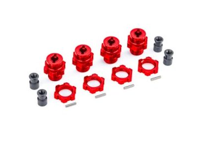 Traxxas Hjulnav & Mutter 17mm Alu Röd (4) Jato 4x4 (9086-RED)