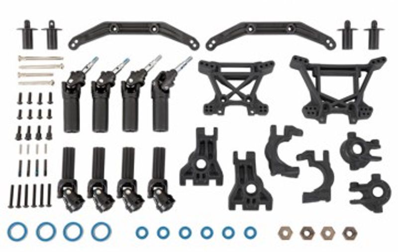Traxxas Uppgradering Extreme Heavy Duty Svart Hoss, Rustler, Slash, Raptor R - 4x4 (9080)