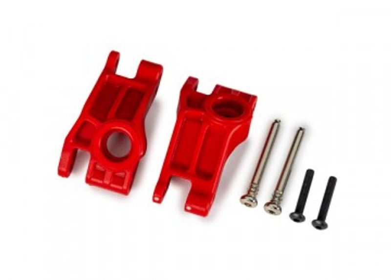 Traxxas Hjulaxelhållare EHD Röd (Par) (för Uppgraderingskit #9180/9181/9182) 2WD (9150-RED)