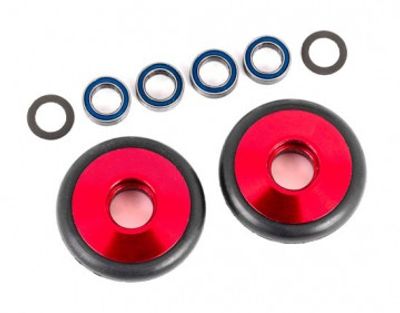 Traxxas Hjul Set Alu Röd Wheelie Bar  Drag Slash (9461R)