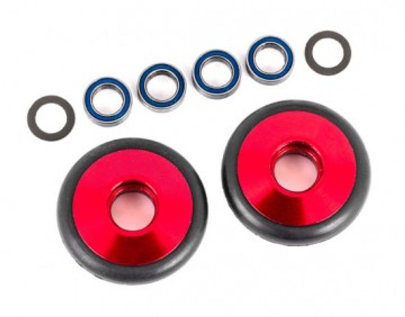 Traxxas Hjul Set Alu Röd Wheelie Bar  Drag Slash (9461R)