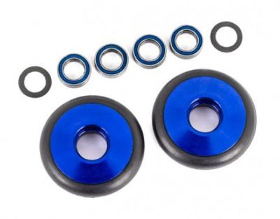 Traxxas Hjul Set Alu Blå Wheelie Bar  Drag Slash (9461X)