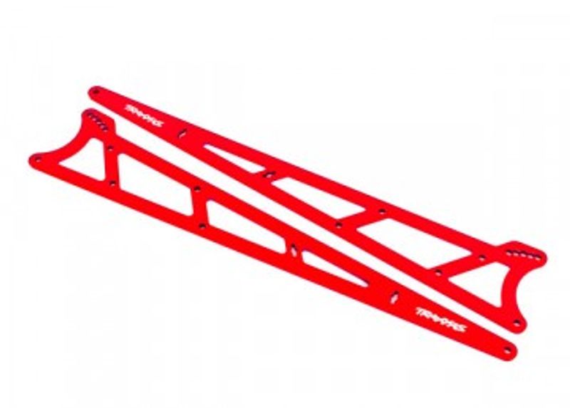 Traxxas Sidoplattor Wheelie Bar Alu Röd  Drag Slash (9462R)