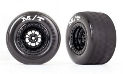 Traxxas Däck & Fälg Bak Svart (2)  Drag Slash (9475)