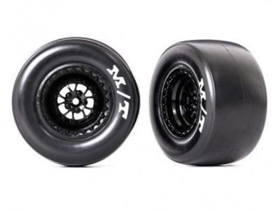 Traxxas Däck & Fälg Bak Svart Mickey Thompson (2)  Drag Slash (9476)
