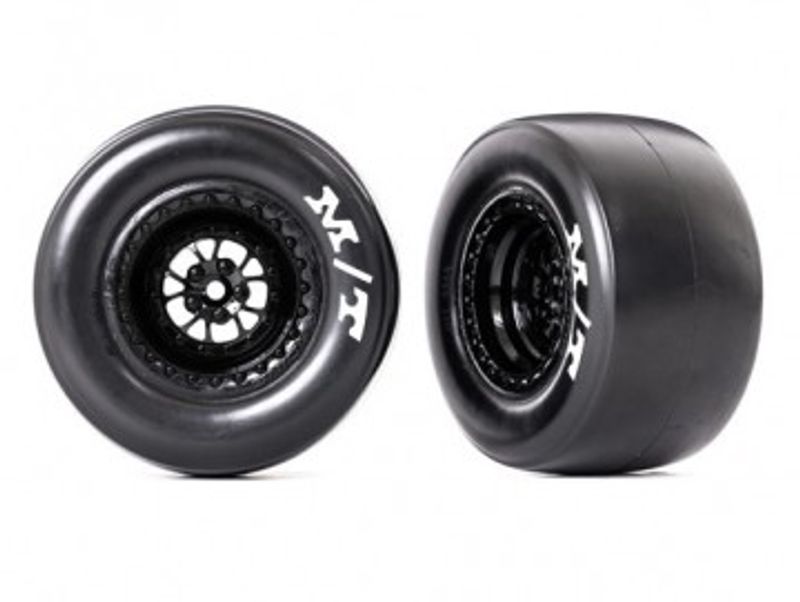 Traxxas Däck & Fälg Bak Svart Mickey Thompson (2)  Drag Slash (9476)