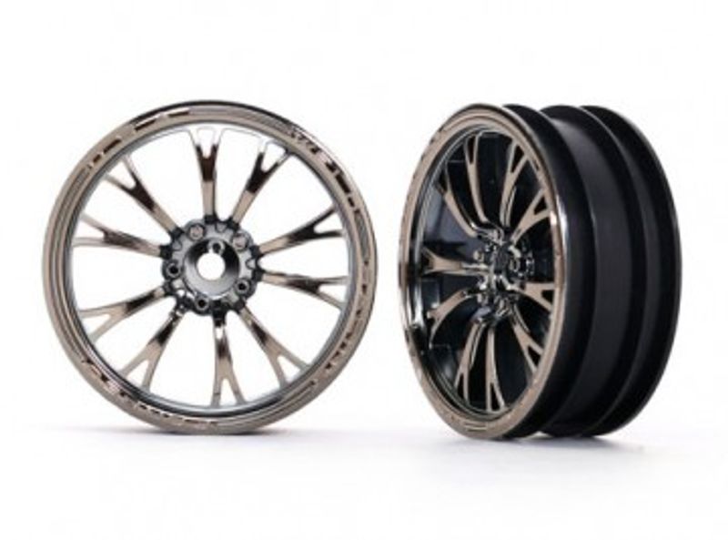 Traxxas Fälg Fram Svart Krom (2)  Drag Slash (9472X)