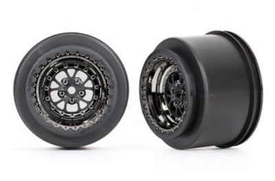 Traxxas Fälg Bak Svart Krom (2)  Drag Slash (9473X)