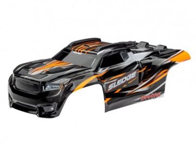 Traxxas Kaross Sledge Orange Komplett med Fästen (9511T)