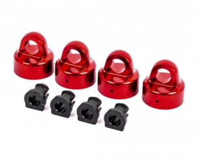 Traxxas Stötdämparlock Alu Röd GTX (4) (9664R)