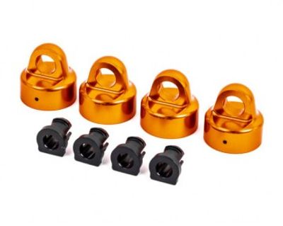 Traxxas Stötdämparlock Alu Orange GTX (4) (9664T)