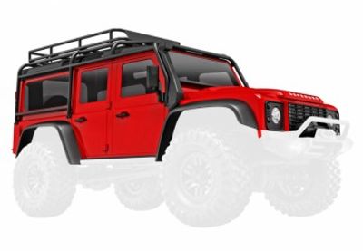 Traxxas Kaross TRX-4M Land Rover Defender Röd Komplett (9712-RED)