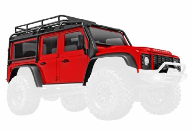 Traxxas Kaross TRX-4M Land Rover Defender Röd Komplett (9712-RED)
