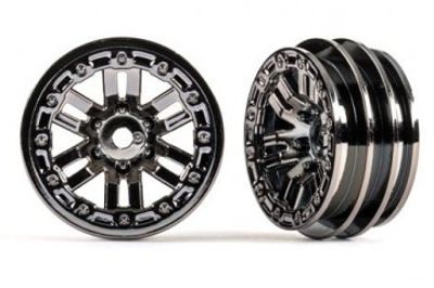 Traxxas Fälg 12-Eker Svart Krom 1.0" (2) (9768-BLKCR)