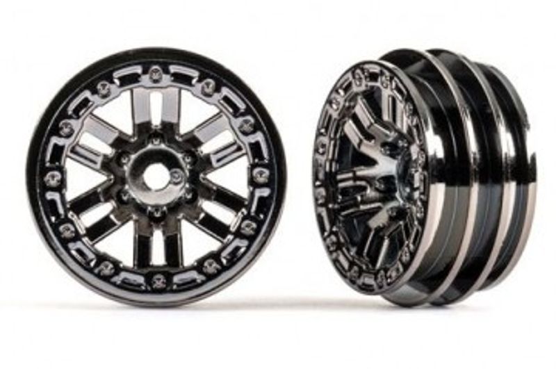 Traxxas Fälg 12-Eker Svart Krom 1.0" (2) (9768-BLKCR)