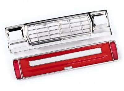 Traxxas Grill, Bakläm Röd med LED-glas Ford F-150 TRX-4M (9819-RED)