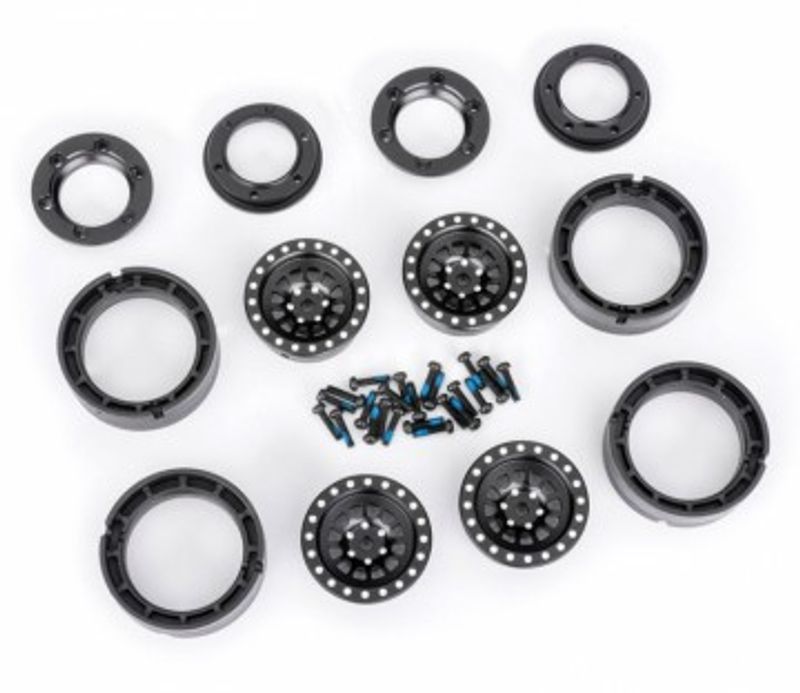Traxxas Fälg Aluminium Beadlock Svart 1.0" (2) (9881-BLK)