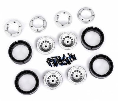 Traxxas Fälg Aluminium Beadlock Silver 1.0" (2) (9881-SLVR)