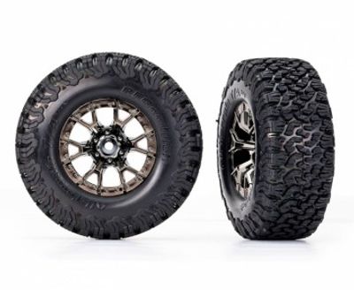 Traxxas Däck & Fälg BFGoodrich All-Terrain T/A Svartkrom 2.2/3.0'' 2WD Fram (2) (10186-BLKCR)