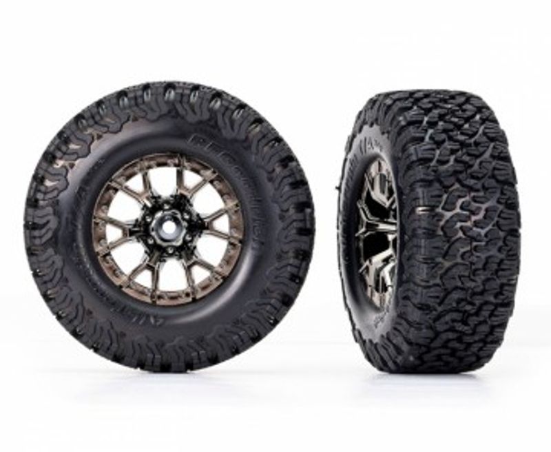 Traxxas Däck & Fälg BFGoodrich All-Terrain T/A Svartkrom 2.2/3.0'' 2WD Fram (2) (10186-BLKCR)