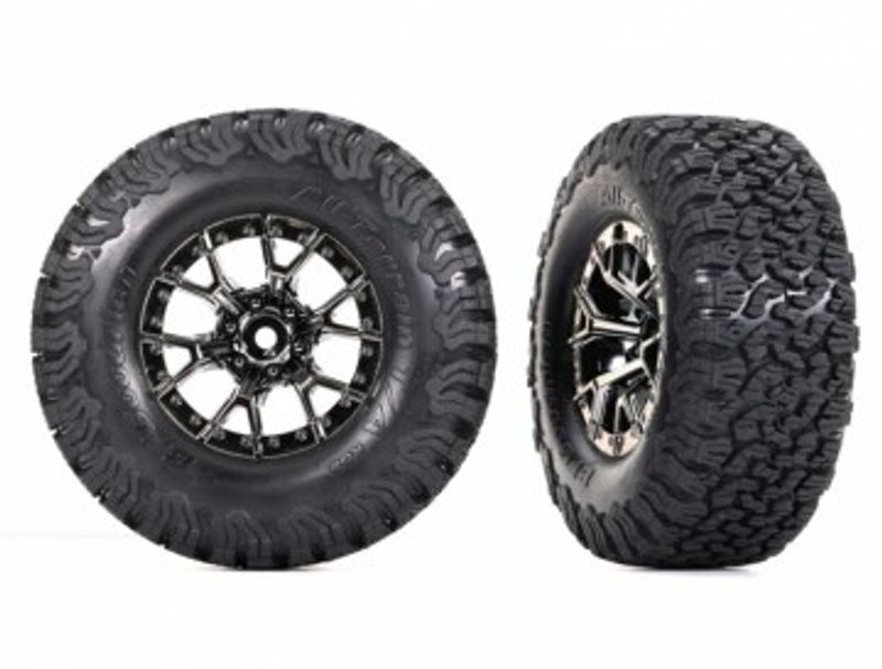 Traxxas Däck & Fälg BFGoodrich All-Terrain T/A Svartkrom 2.2/3.0'' 2WD Fram/4WD (2) (10187-BLKCR)