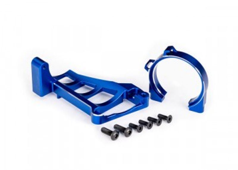 Traxxas Motorfäste Fram & Bak Set Alu Blå Maxx (10261-BLUE)