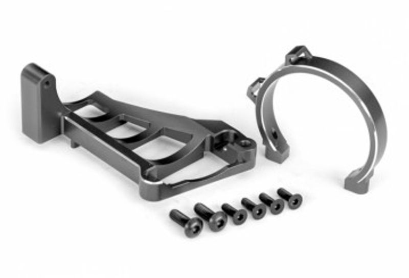 Traxxas Motorfäste Fram & Bak Set Alu Grå Maxx Slash (10262-GRAY)