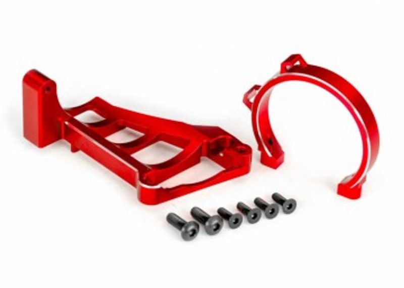 Traxxas Motorfäste Fram & Bak Set Alu Röd Maxx Slash (10262-RED)